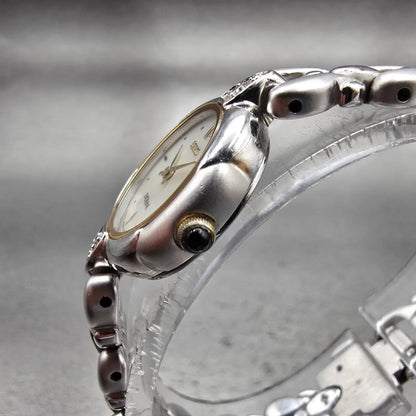 Seiko Exceline Watch Women 20mm MOP Dial Silver Tone Round 4N20-1060 New Battery2