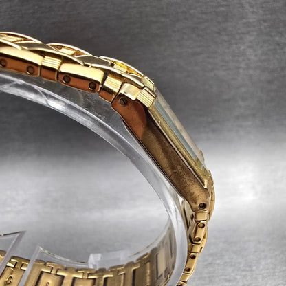 Bulova Tank Watch Women 15mm MOP Dial Gold Tone Rectangle 97Y00 New Battery3