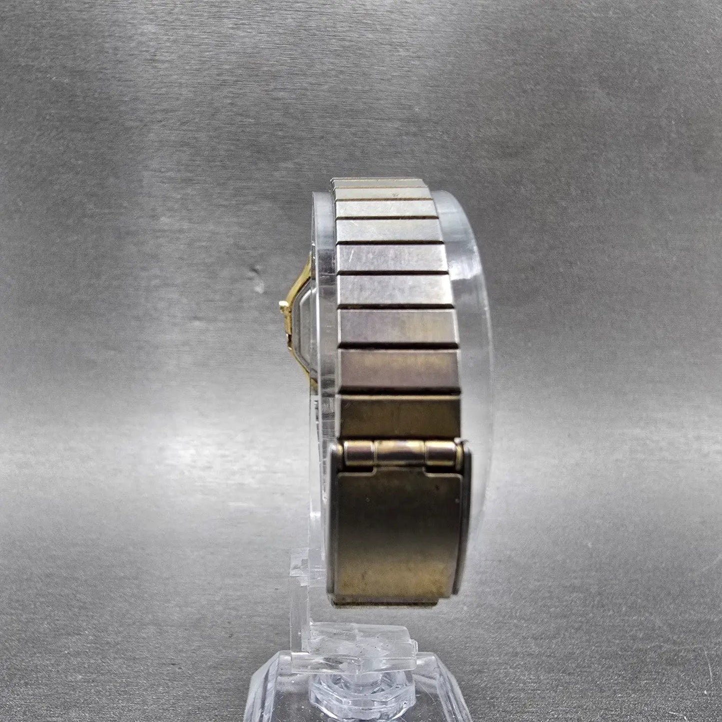 Casio L500 Watch Women 23mm Digital LCD Gold Tone Octagon Date Month New Battery7