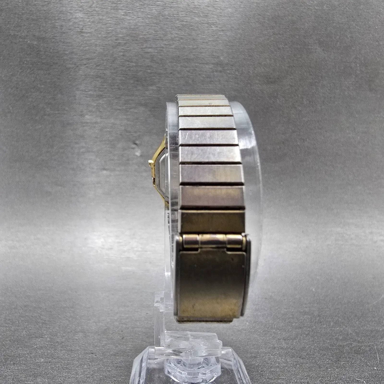 Casio L500 Watch Women 23mm Digital LCD Gold Tone Octagon Date Month New Battery7