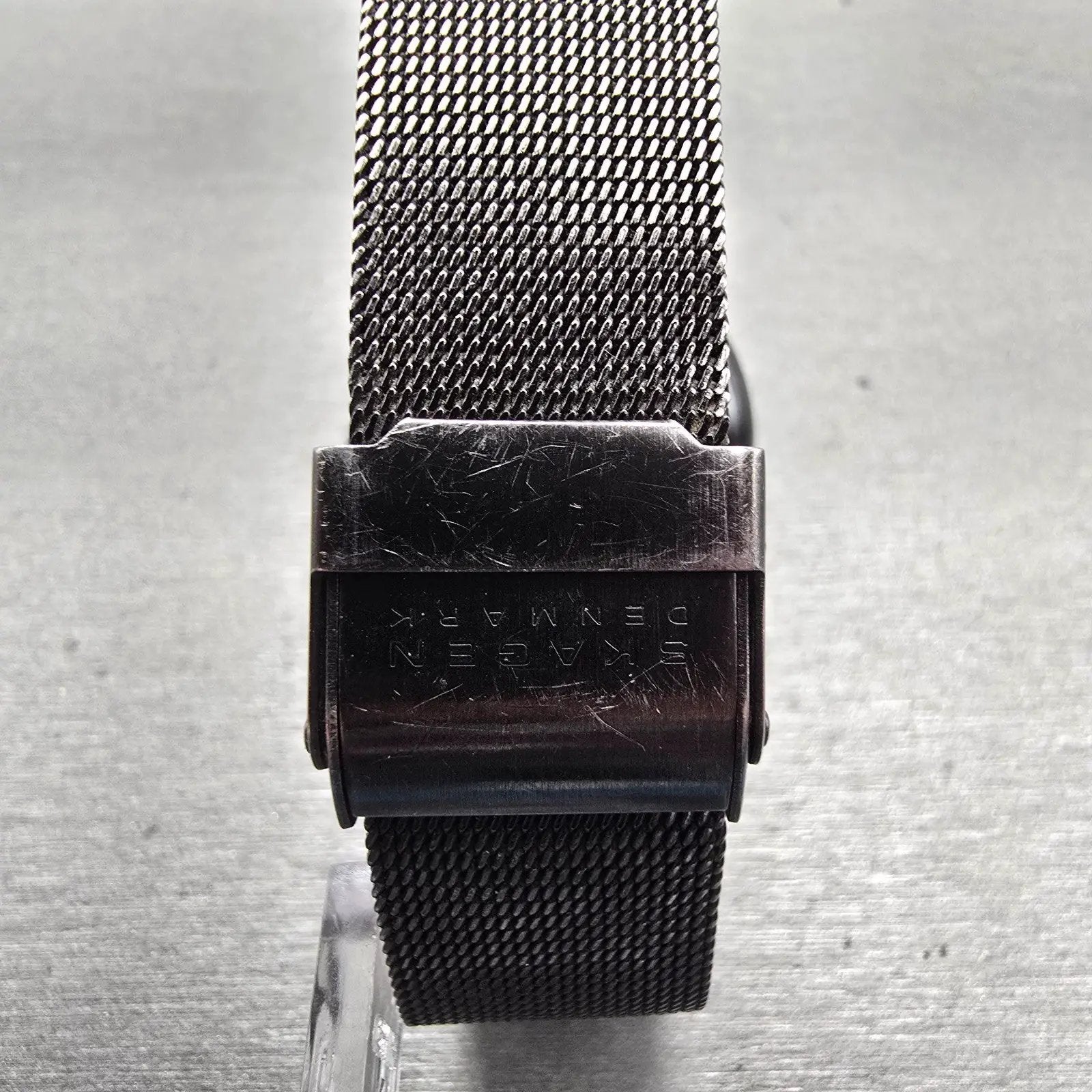 Skagen Watch Men 34mm Black Dial Black Tone Titanium Date 170LTMB New Battery7