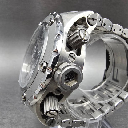Invicta Sub Aqua Reserve Chronograph Watch Men 52mm Gray Dial Silver New Battery2
