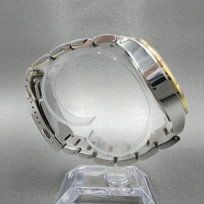 Tissot Chrono XL Classic Watch Men 45mm Green Dial Two Tone Date Round Swiss8