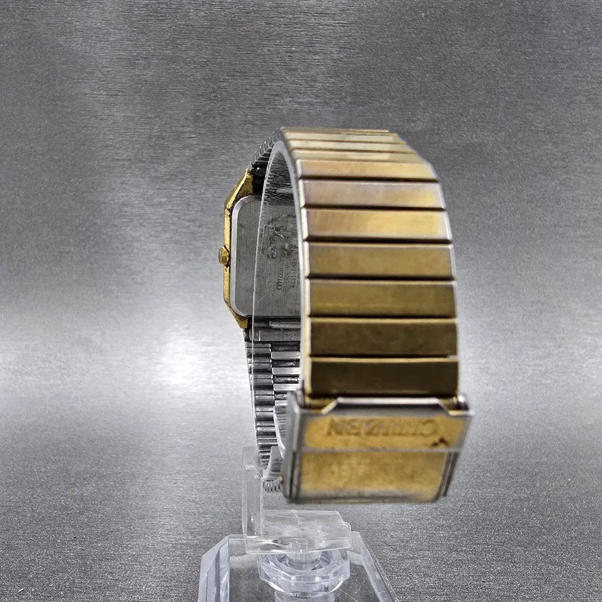 Citizen CQ Watch Men 26mm Champagne Dial Gold Tone Octagon 4031-893484 PARTS8