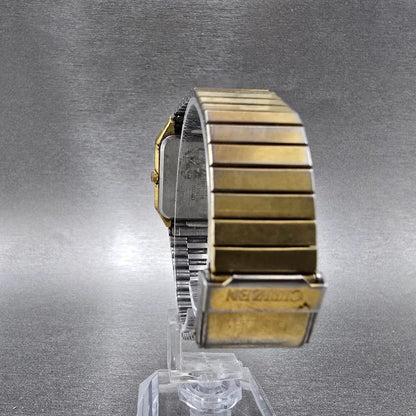 Citizen CQ Watch Men 26mm Champagne Dial Gold Tone Octagon 4031-893484 PARTS8