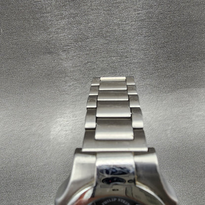 Philip Stein Teslar Watch Men 32mm Black Dial Steel Dual Time Oval New Battery4