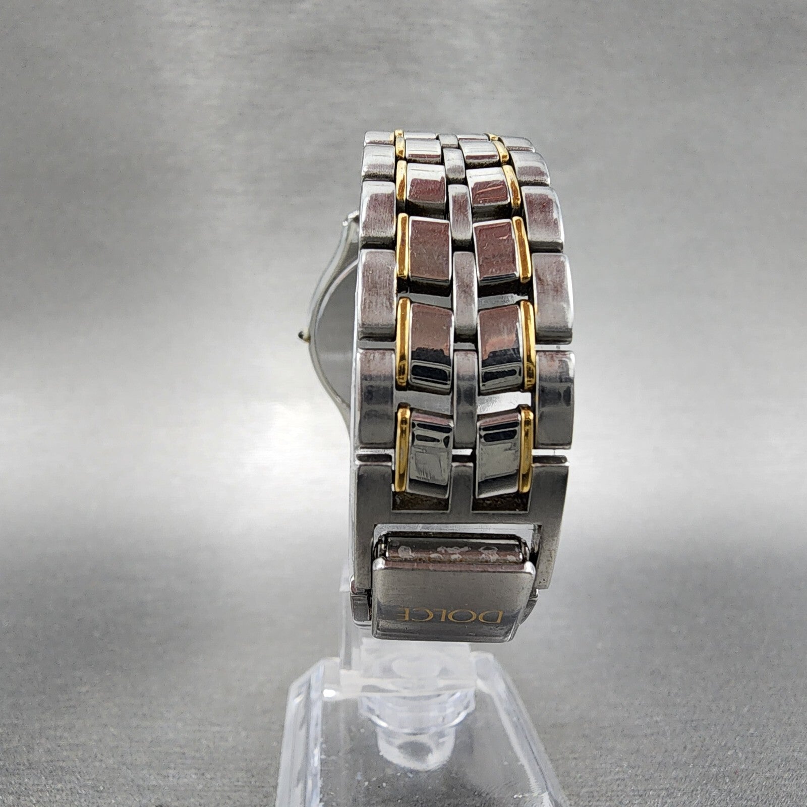 Seiko Dolce Watch Men 33mm White Dial Twotone Round 8j416030 New Battery7