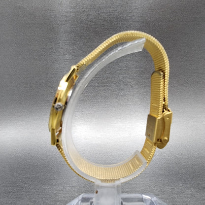 Skagen Watch Women 26mm Black Dial Gold Tone Round Mesh Band 39SGGB New Battery6