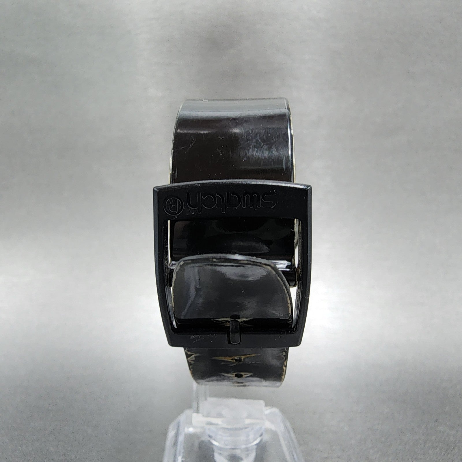 Swatch Blackboard Automatic Watch Men 34mm White Dial Black SAB103 Round Runs7