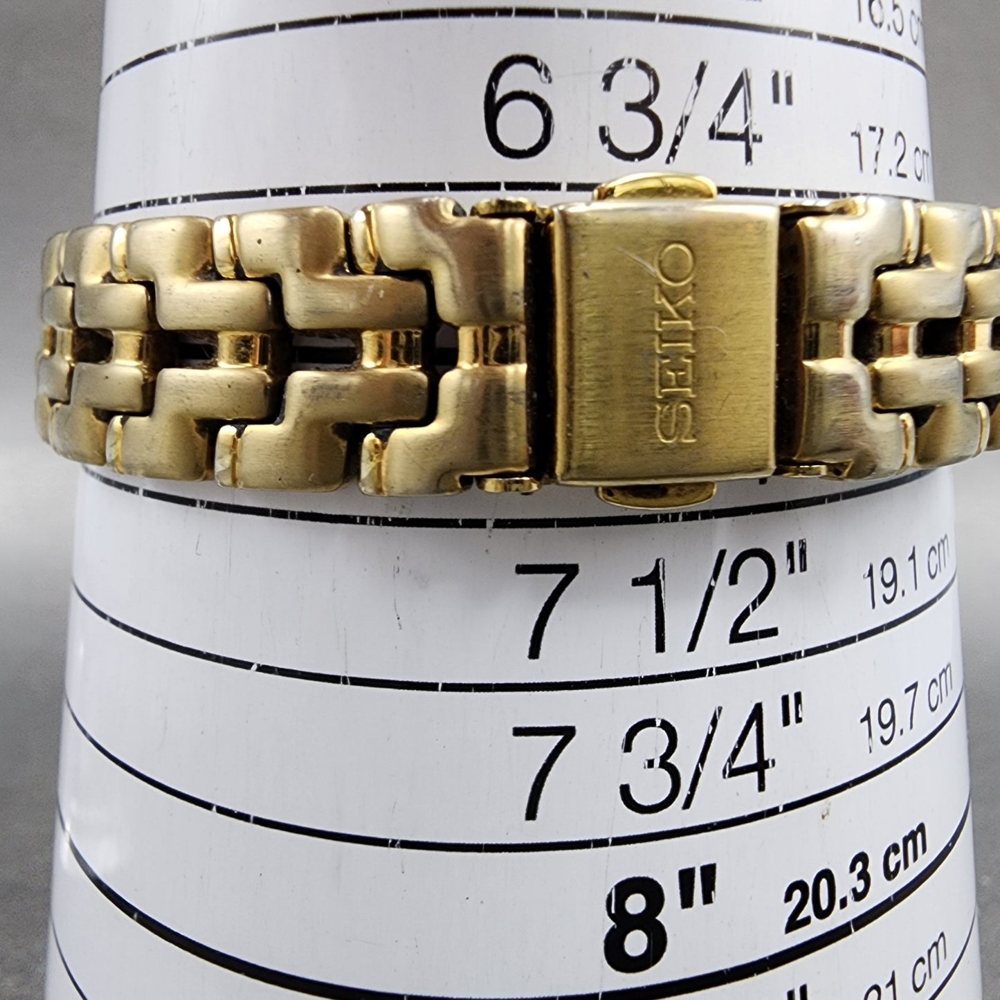 Seiko Watch Women 26mm Champagne Dial Gold Tone Date Round 7n820599 New Battery10