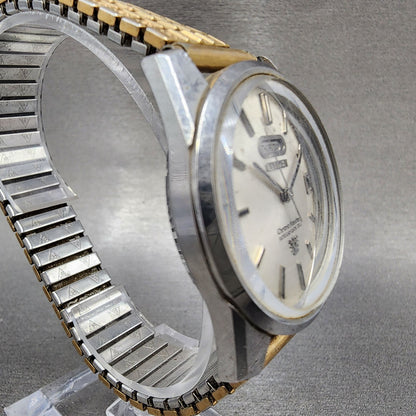 Citizen Chronomaster Watch Men 36mm White Dial Silver Tone Daydate 33 J PARTS4