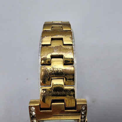 Citizen Tank Watch Women 20mm MOP Dial Gold Tone Rectangle 5930-S072051 New Batt