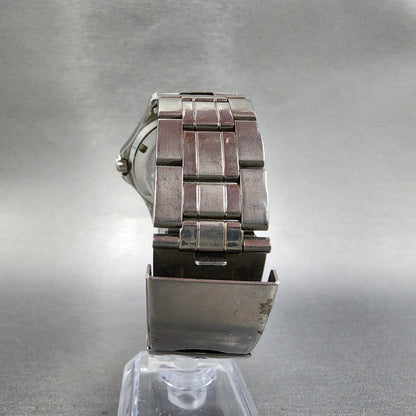 Wenger Swiss Military Dive Watch Men 39mm Silver Dial Steel Date Round New Batt