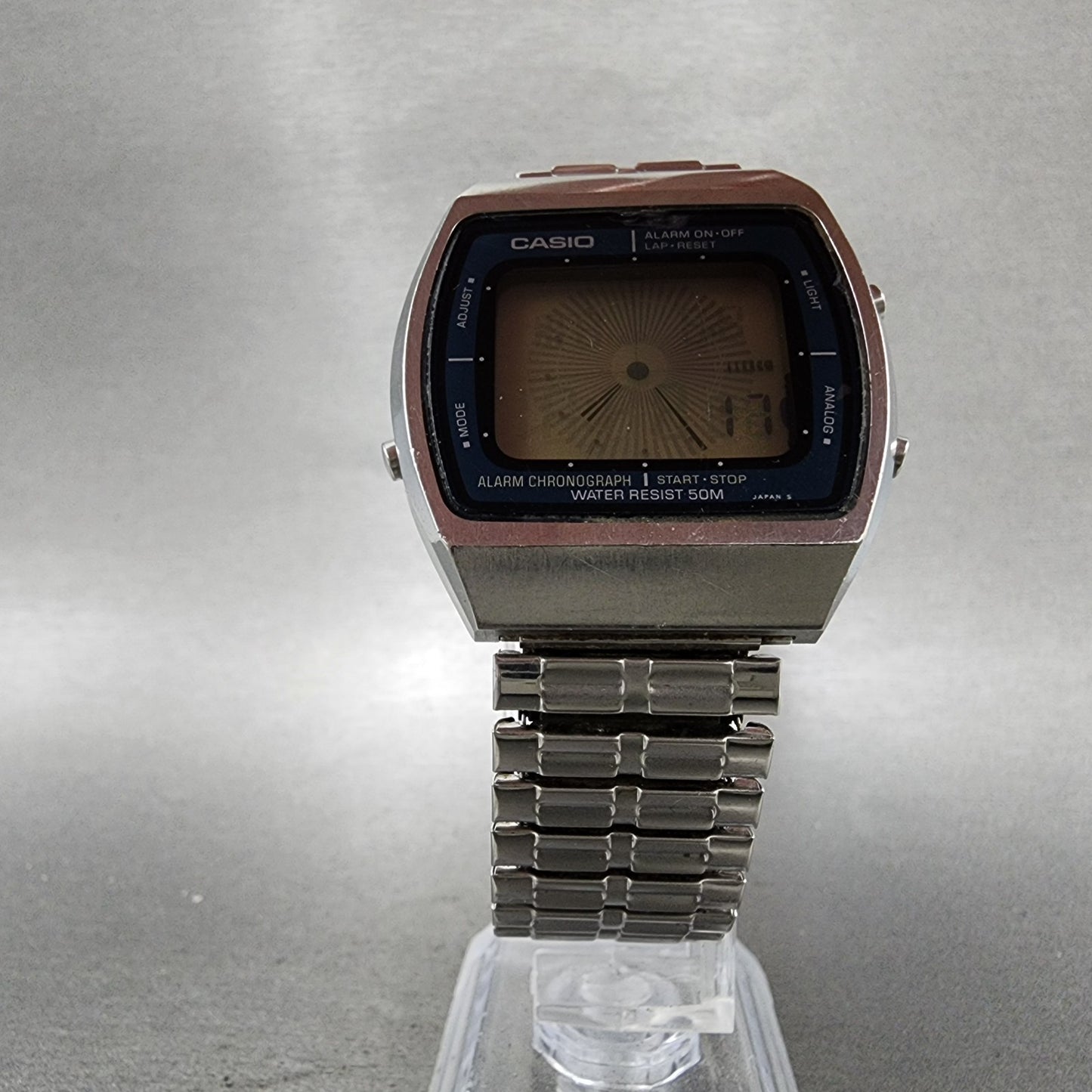 Casio AA91W Watch Men 36mm Digital Blue Silver Tone Alarm Chrono New Battery5