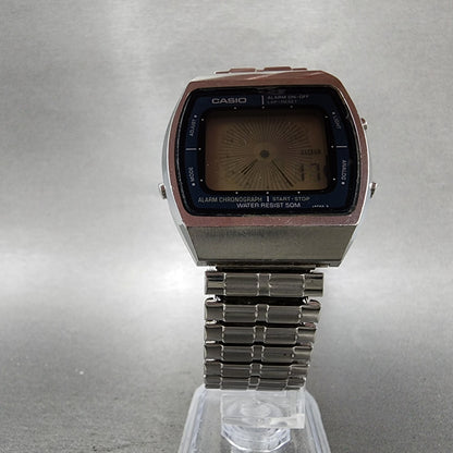 Casio AA91W Watch Men 36mm Digital Blue Silver Tone Alarm Chrono New Battery5