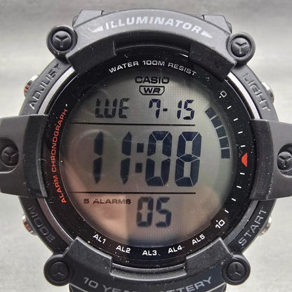 Casio Illuminator AE_1500WH Watch Men 51mm Digital Black Chrono Alarm New Batt1