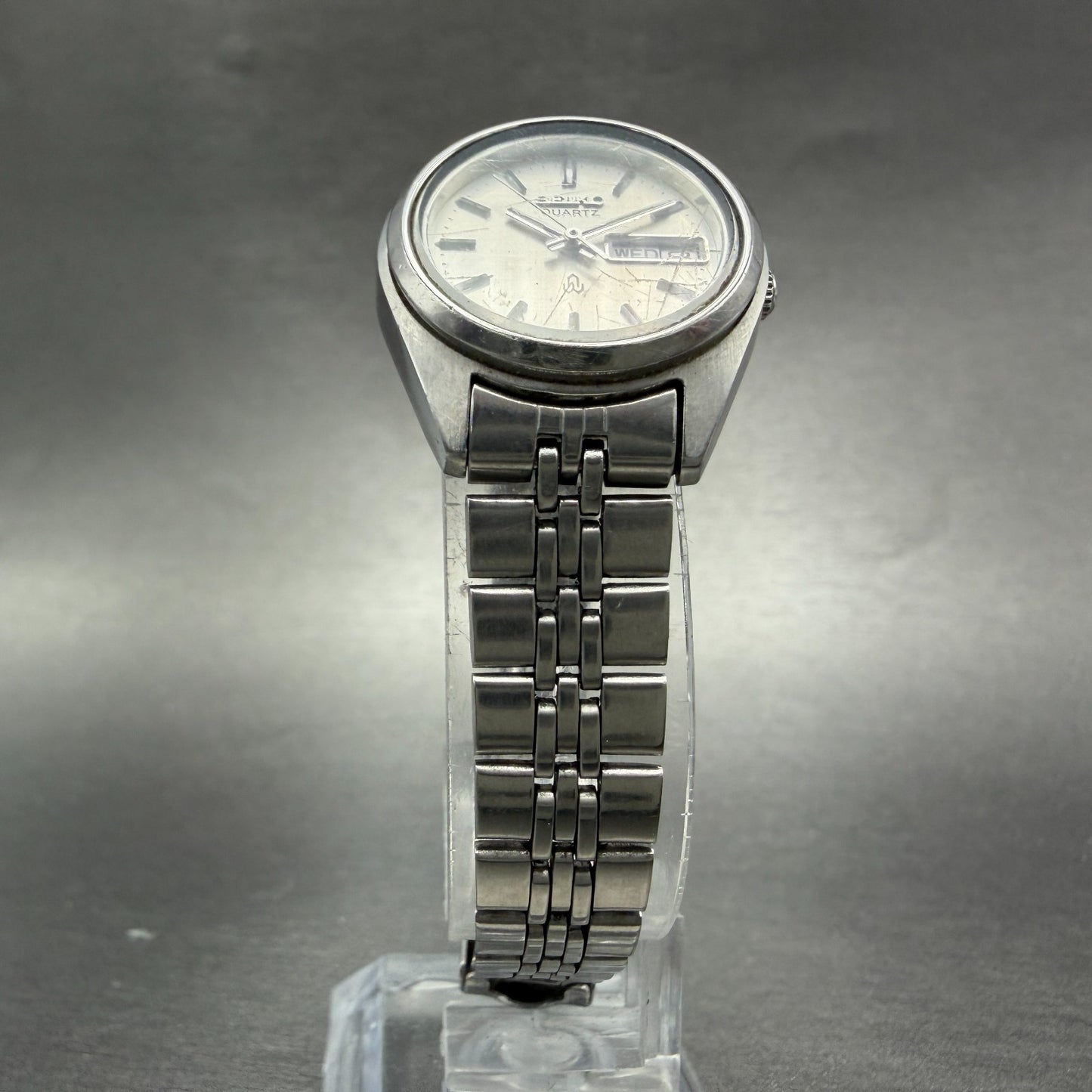 Seiko Watch Women 25mm Silver Dial Silver Tone Daydate 7903-0090 New Battery5