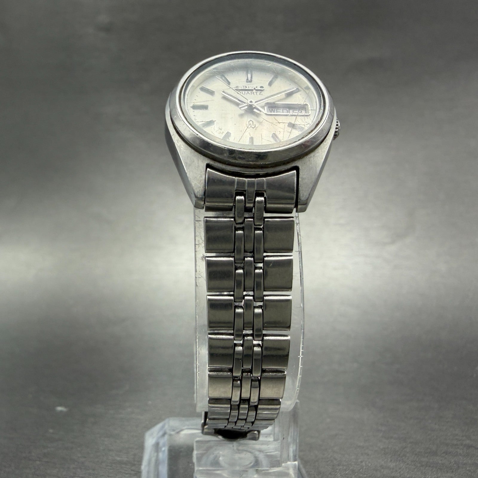Seiko Watch Women 25mm Silver Dial Silver Tone Daydate 7903-0090 New Battery5
