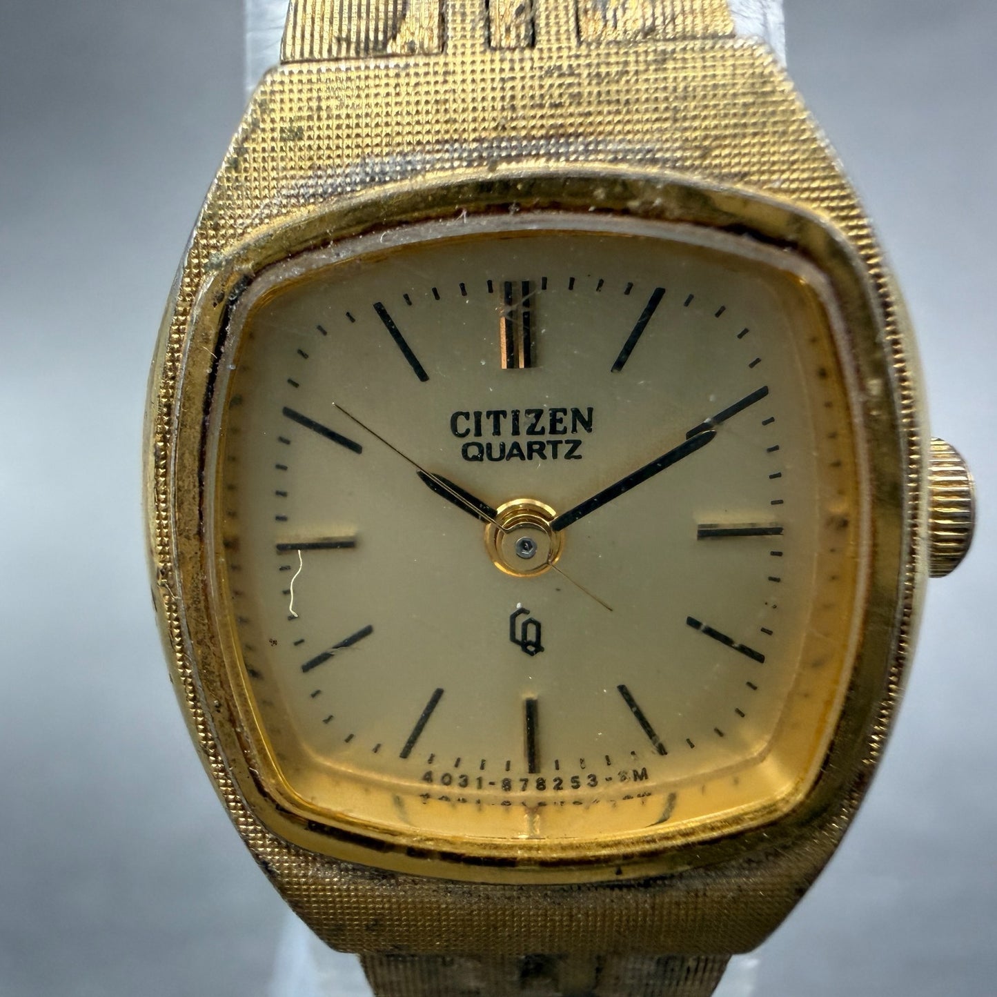 Citizen CQ Watch Women 19mm Champagne Dial Gold Tone 4031-893425 New Battery1