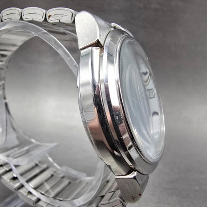 Citizen Eco-Drive Watch Men 36mm White Dial Silver Tone Date E111-S027161 Runs A3