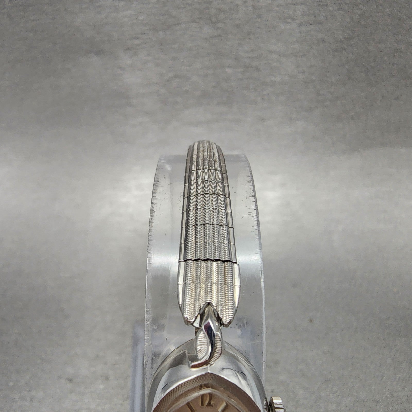 Hamilton Watch Women 14mm White Dial 10K White Gold Plated Manual Wind Runs ABC13