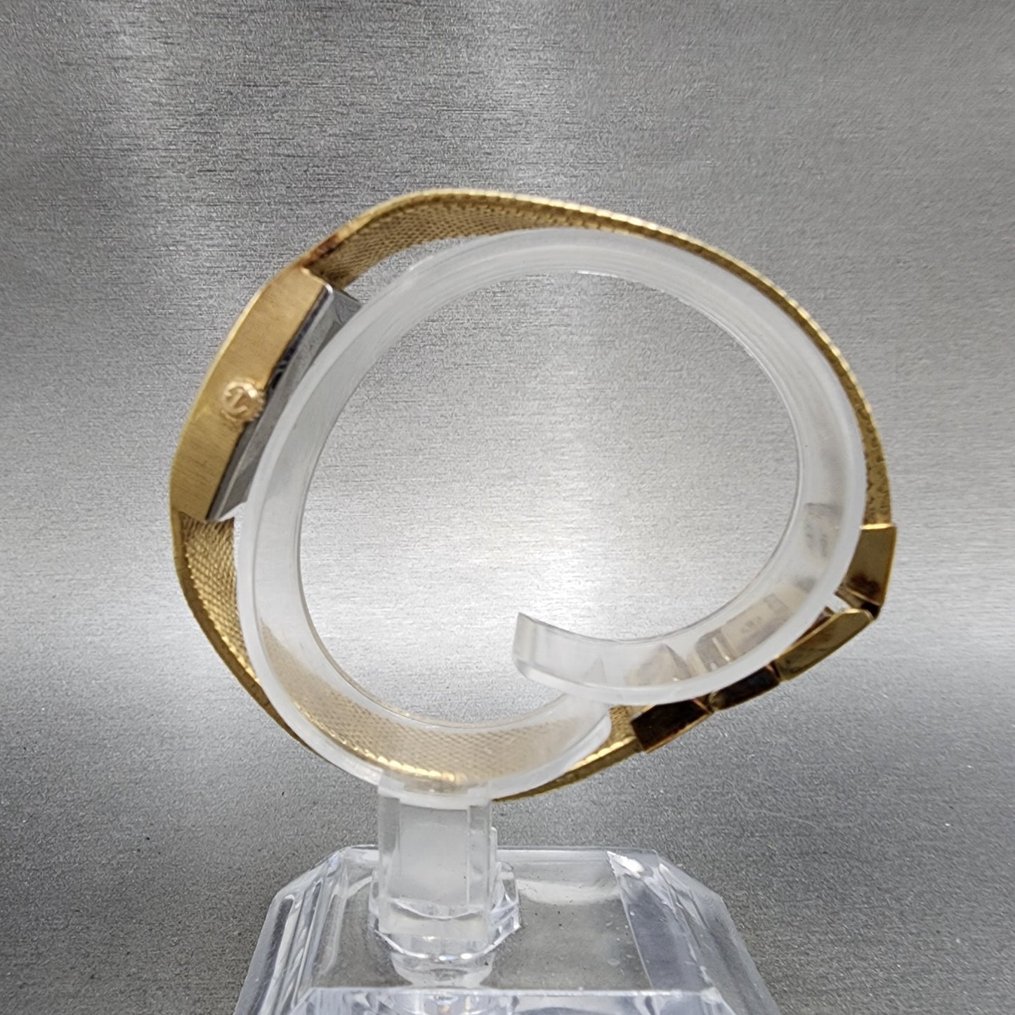 Rado Silhouette Watch Women 21mm Gold Dial Gold Tone Rectangle Manual Wind Runs6