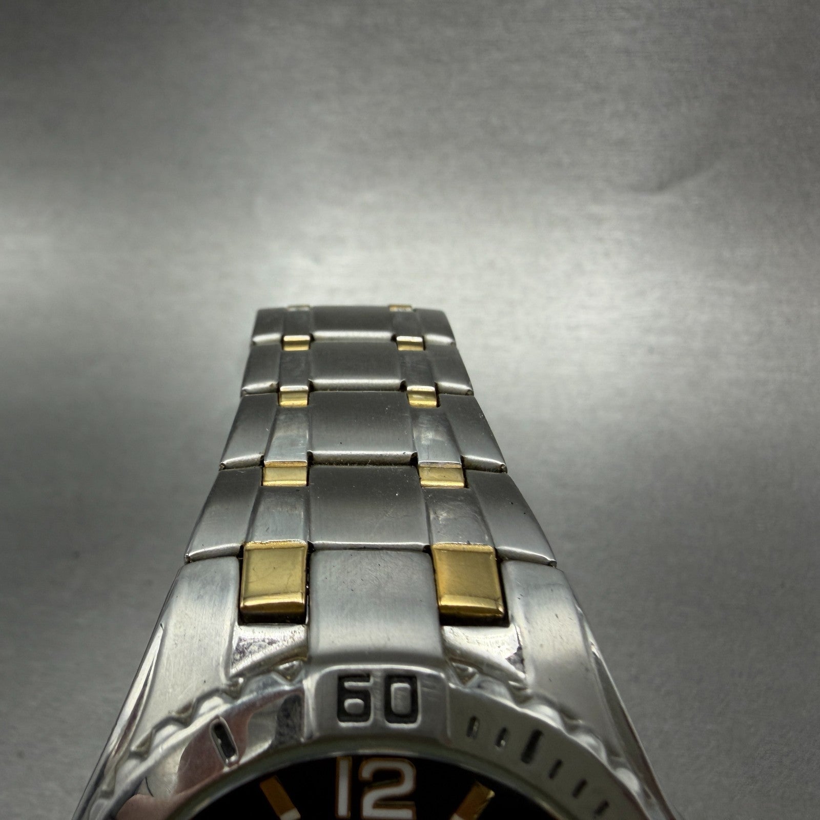 Pulsar Watch Men 42mm Blue Dial Two Tone Date Round VX42-X245 New Batetry4