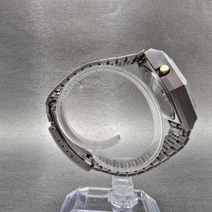 Citizen CQ Watch Men 37mm Silver Digital Chronograph 4-095723 New Battery VTG8