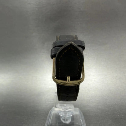 Seiko Dolce Tank Watch Men 26mm Black Dial Gold Tone Rectangle 5E31-5B90 PARTS8