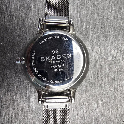 Skagen Anita Watch Women 34mm Silver Dial Silver Tone Round SKW2312 New Battery10