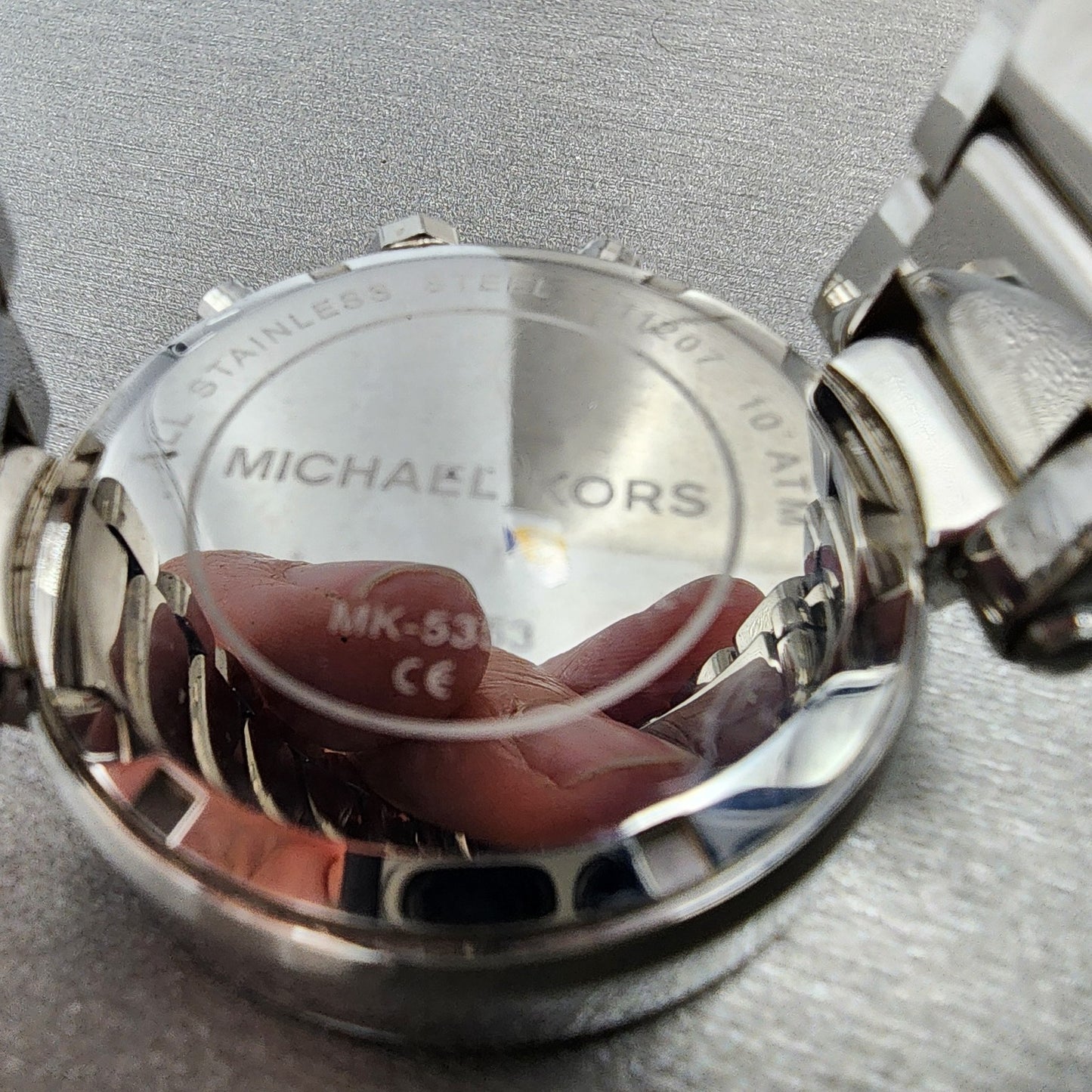 Michael kors Parker Chronograph Watch Women 39mm White Dial Steel Date New Batt9