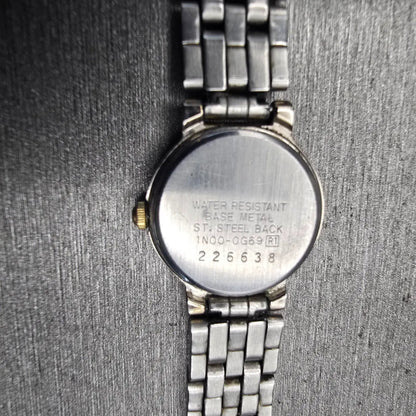 Seiko Watch Women 20mm Silver Dial Two Tone Round 1N00-0G69 New Battery Vintage10