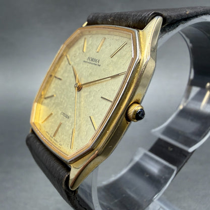 Citizen Forma Watch Men 29mm Champagne Dial Gold Tone 5630-F60005 New Battery2