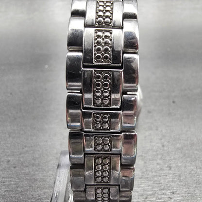 Bulova Watch Women 30mm MOP Dial Silver Tone Gemmed Round 96L116 New Battery F7