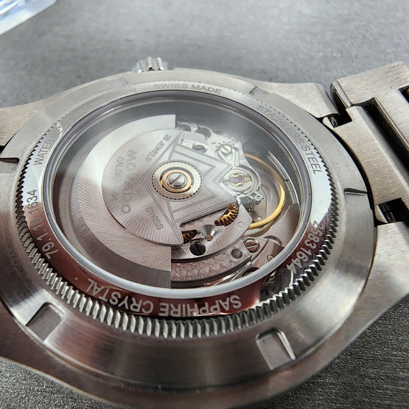 Movado SE Automatic Watch Men 41mm Gray Dial Two Tone Date Round 060755211