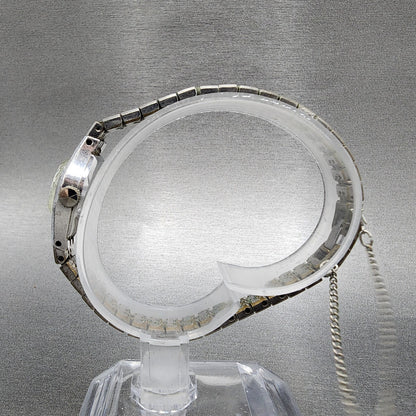 Seiko Watch Women 17mm Silver Dial Silver Tone Manual Round 11-0330 Runs