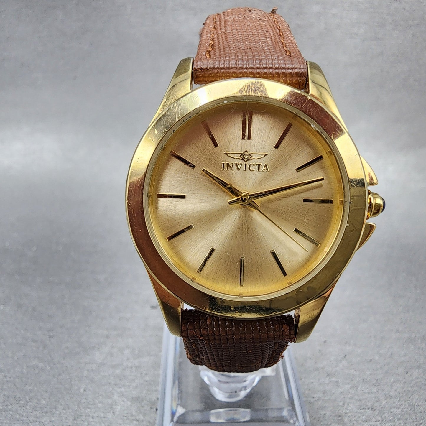 Invicta Angel Watch Women 33mm Gold Dial Gold Tone Round 15150 New Battery0