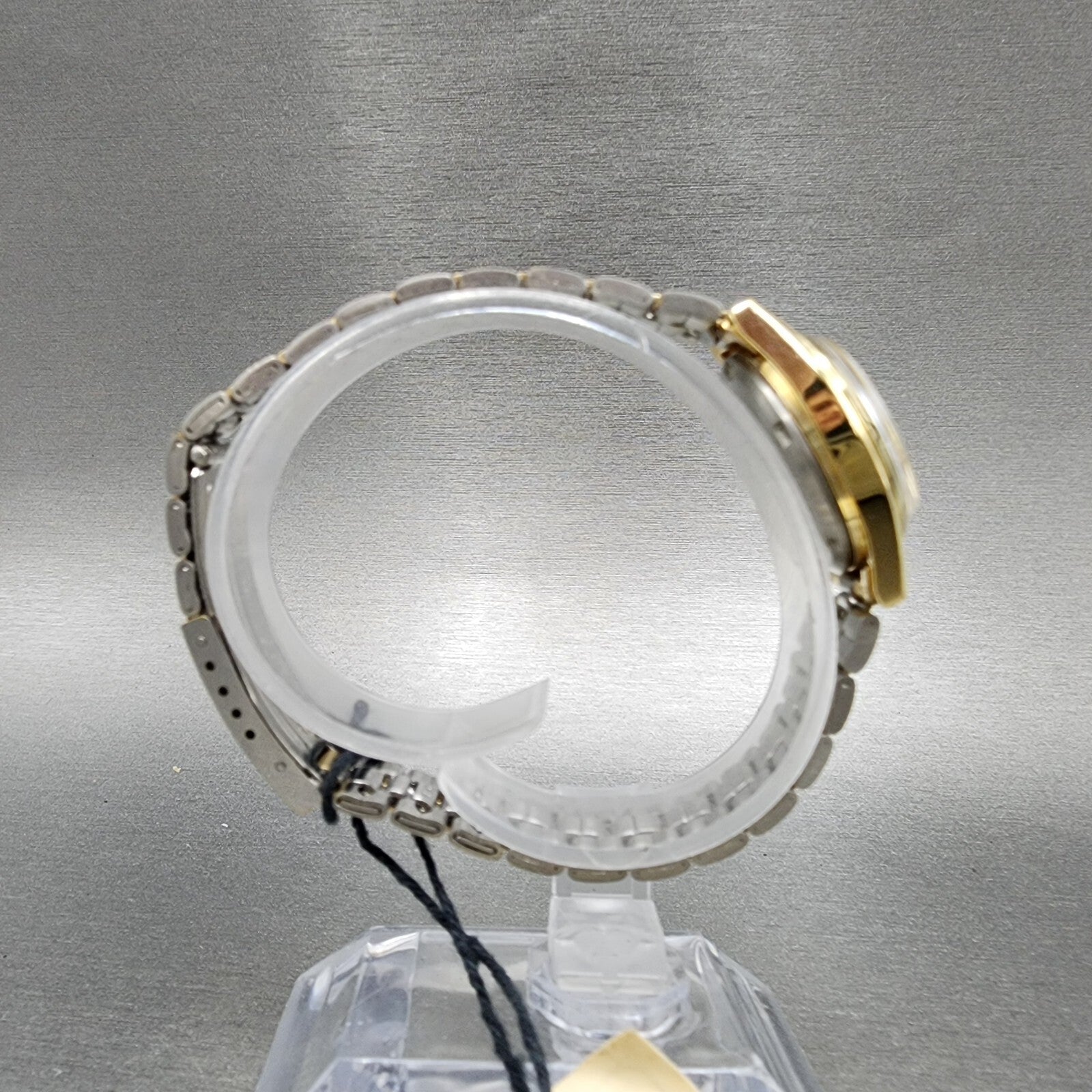 Pulsar President Watch Women 24mm Gold Dial Gold Tone Daydate Round NewBat NOS A9