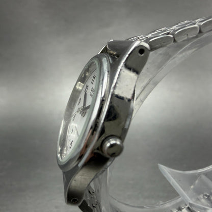 Casio Watch Women 25mm White Dial Silver Tone Round LQ-410 New Battery VTY2