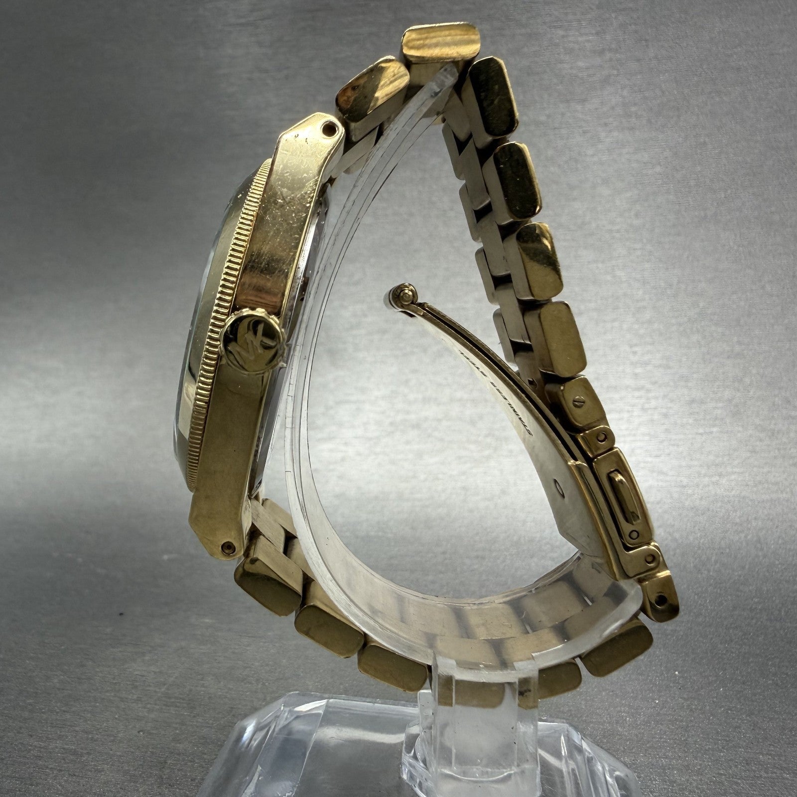 Michael Kors Channing Watch Women 38mm Turquoise Dial Gold Tone MK5894 New Batt6