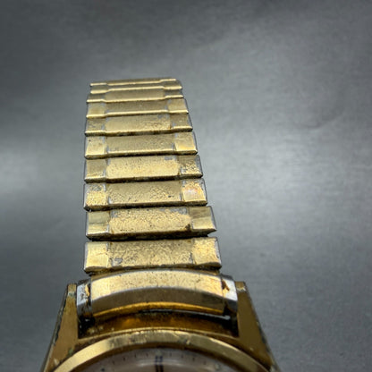 Seiko SQ Watch Men 35mm Champagne Dial Gold Tone Daydate READ!! 6923-7009 NewBat4