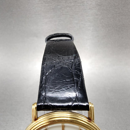 Seiko Laurel Watch Men 32mm White Dial Gold Tone 5A540340 New Battery VTG3