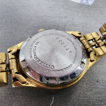 Citizen CQ President Watch Women 26mm MOP Dial Gold Tone Daydate Round New Batt9