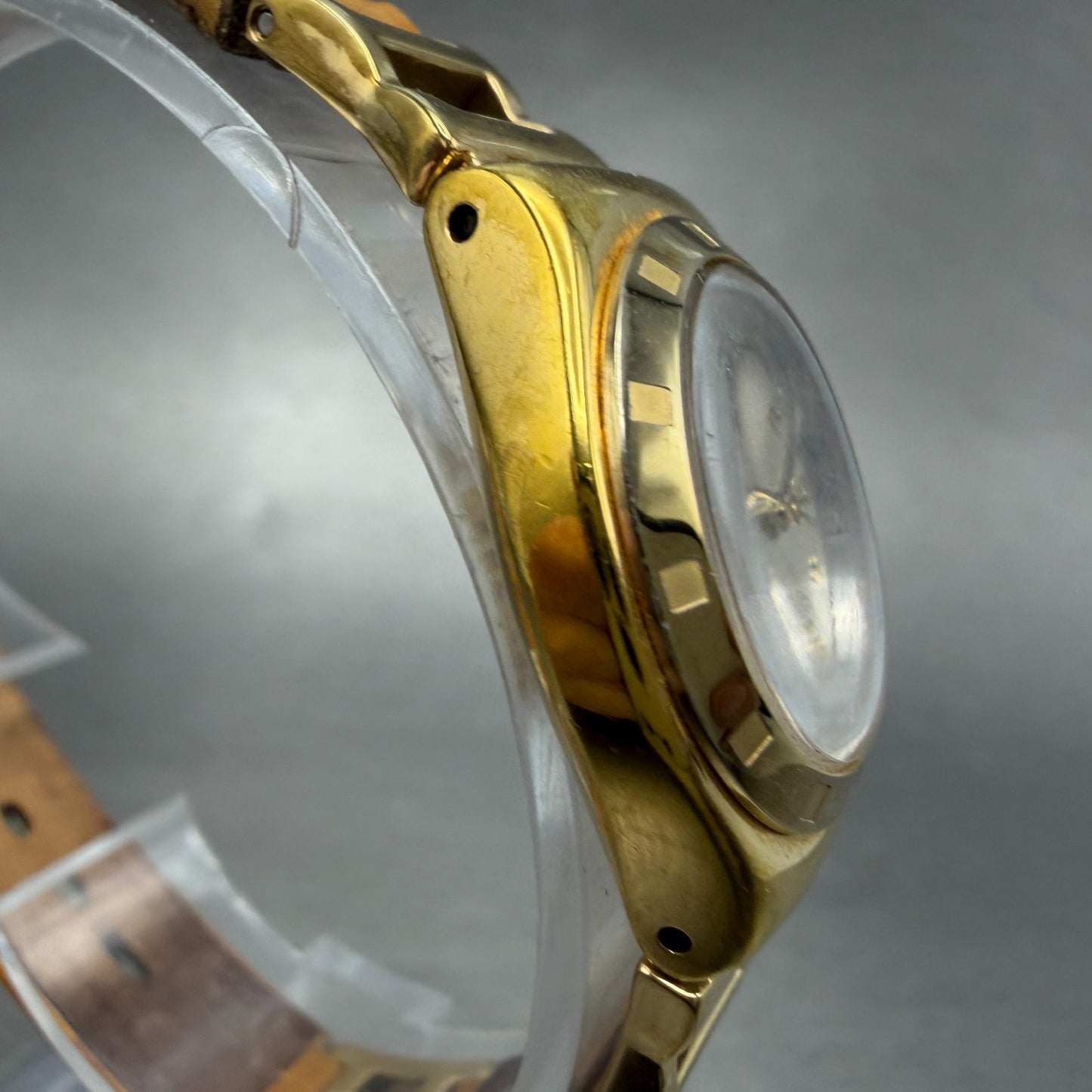 Swatch Irony Watch Women 25mm Silver Dial Gold Tone Round New Battery3