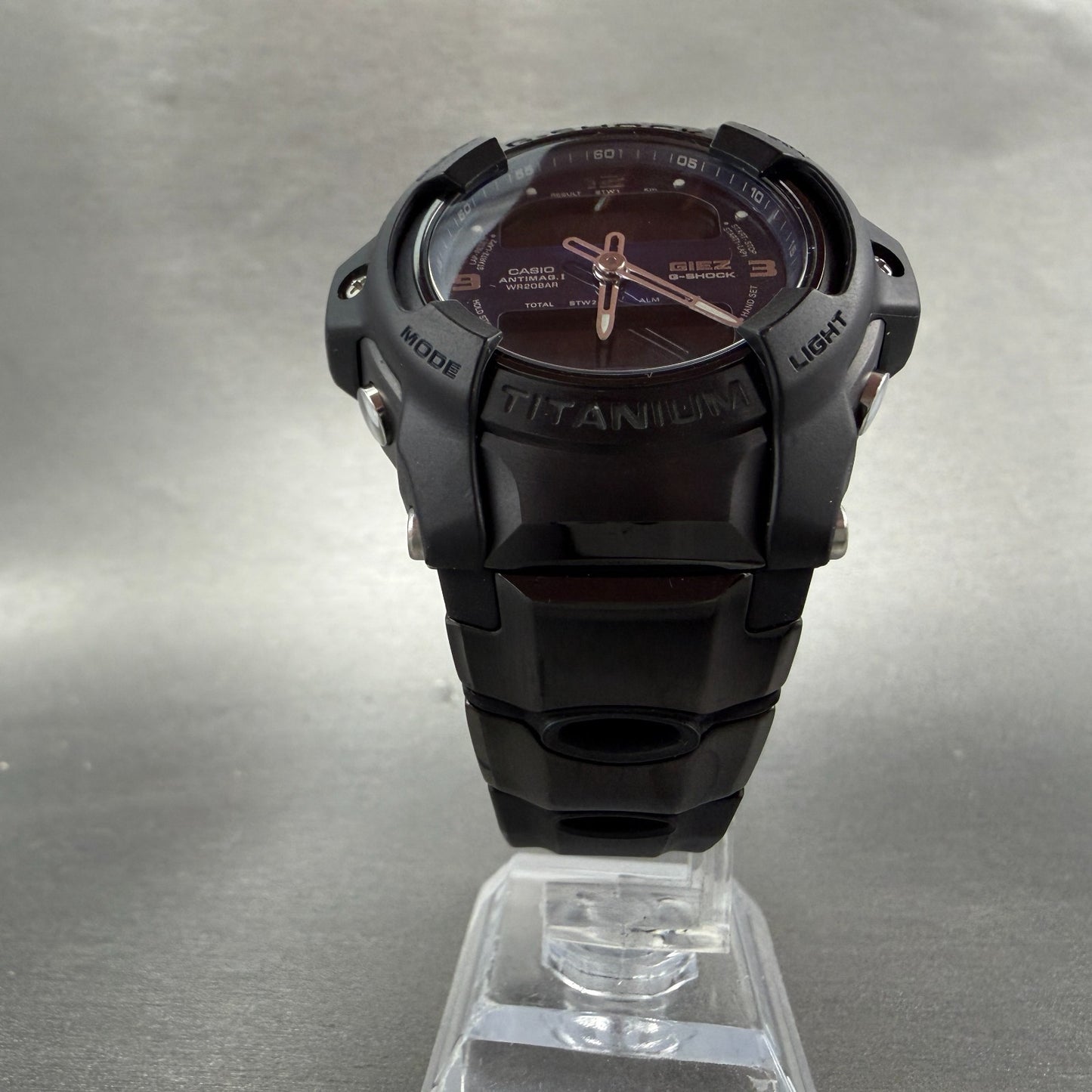 Casio G-Shock GS-300 Watch Men 47mm Blue Dial Black Analog Digital GIEZ New Batt5