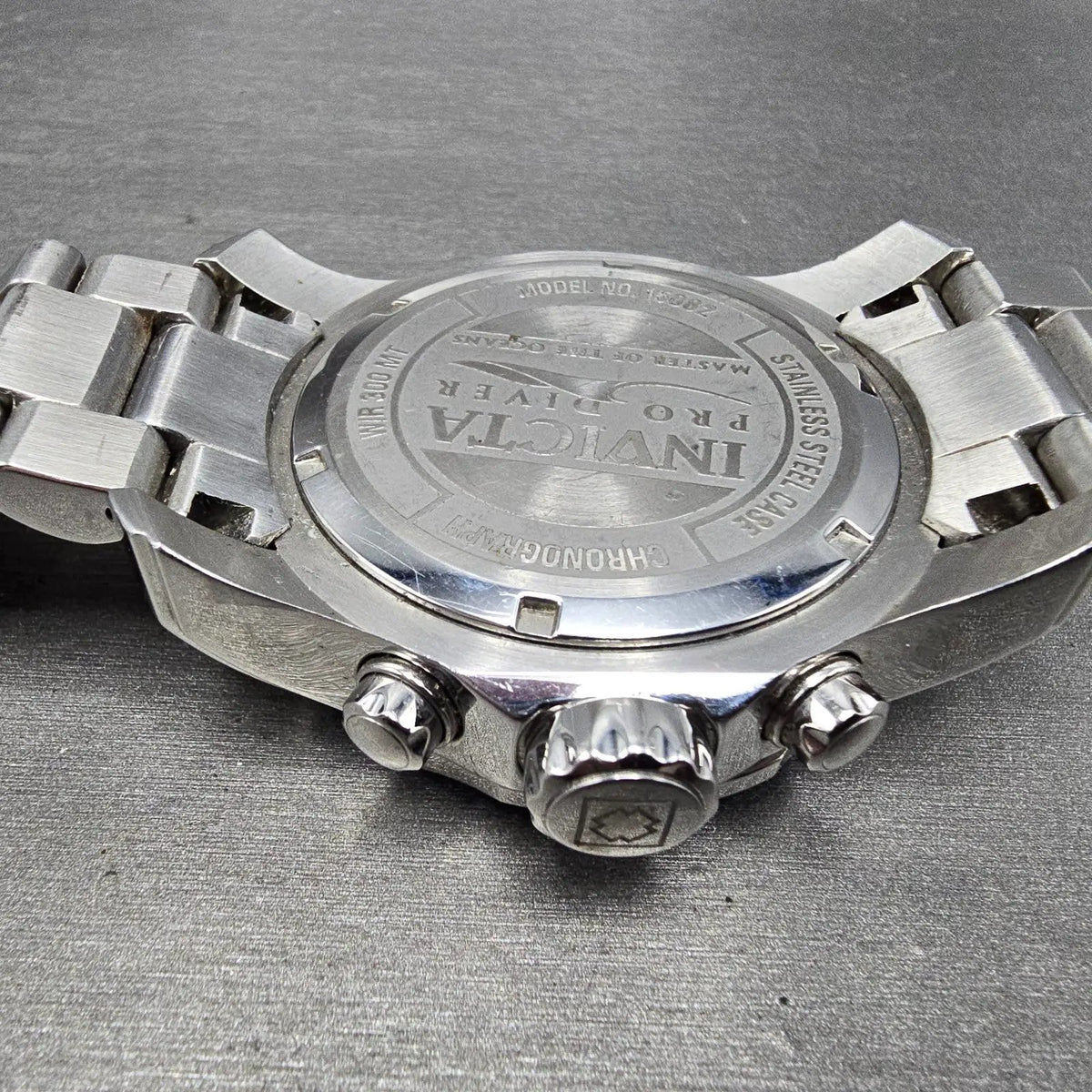 Invicta Pro Diver Chronograph Watch Men 48mm Blue Dial Steel Date 15082 New Batt9