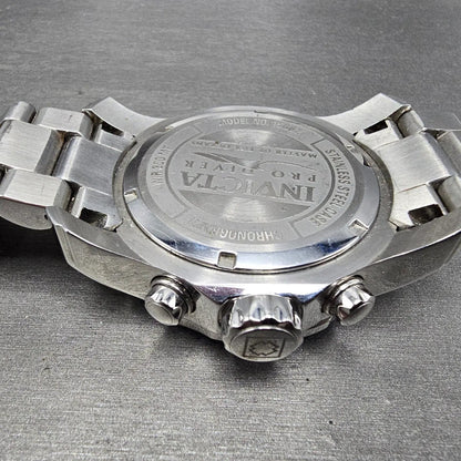 Invicta Pro Diver Chronograph Watch Men 48mm Blue Dial Steel Date 15082 New Batt9