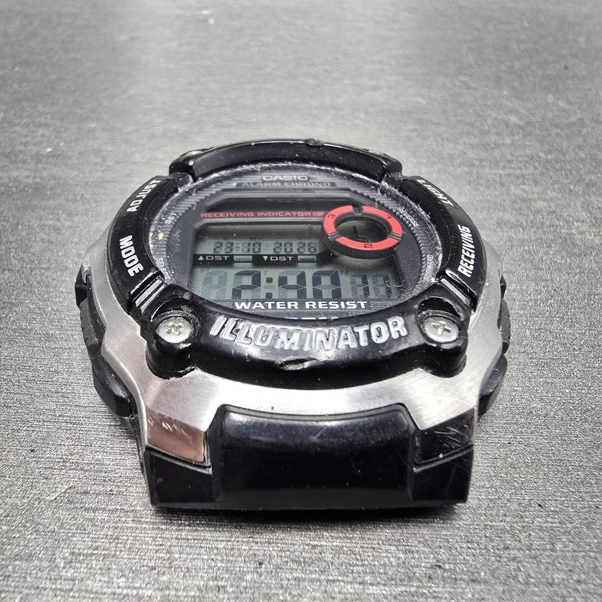 Casio Waveceptor Watch Men 48mm Digital Black Silver Alarm Chrono WV-M200 READ!!6