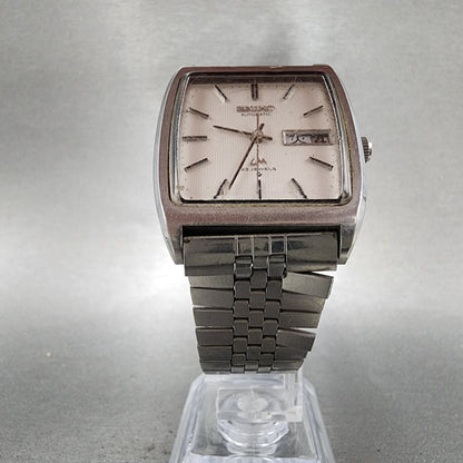 Seiko Lord Matic Watch Men 33mm Silver Dial Silver Tone Daydate 56065220 PARTS6