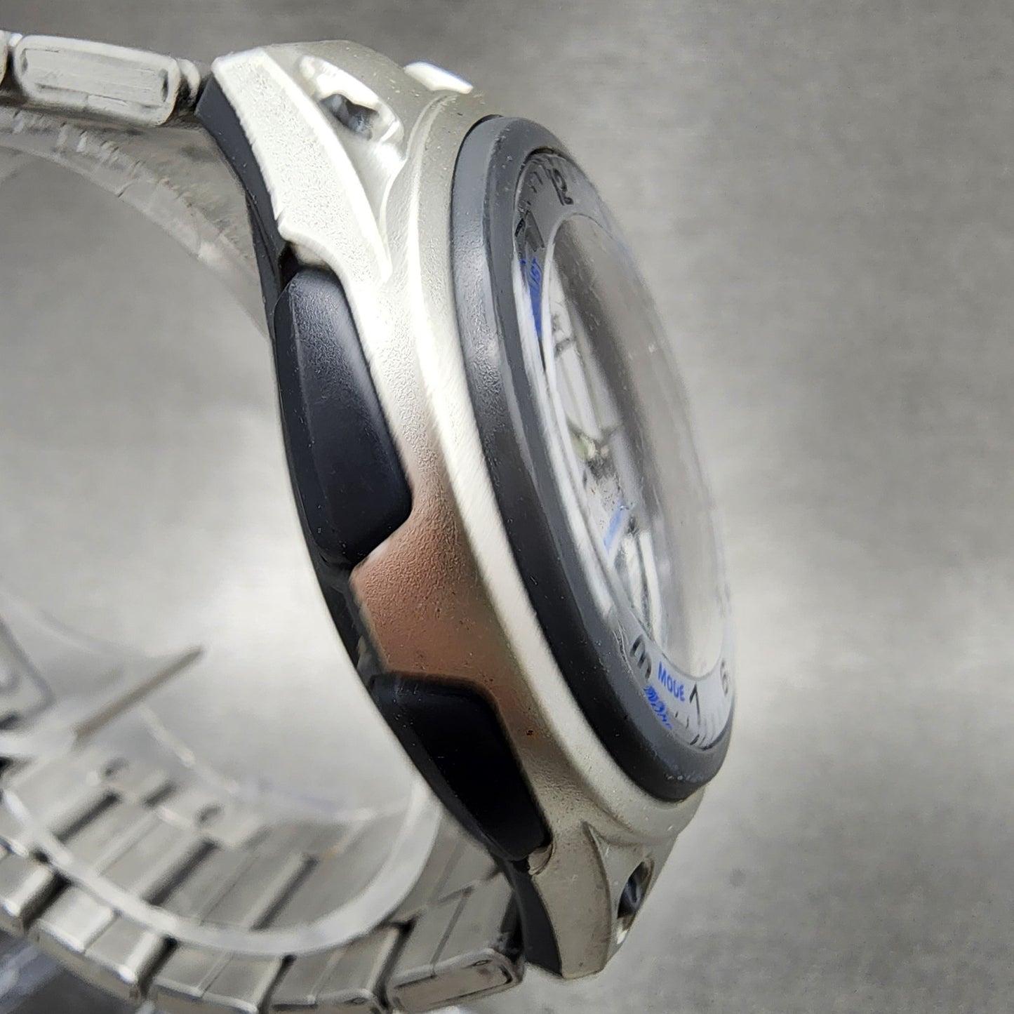 Casio Telememo 30 Watch Men 40mm Silver Dial Steel Analog Digital AW80 New Bat3